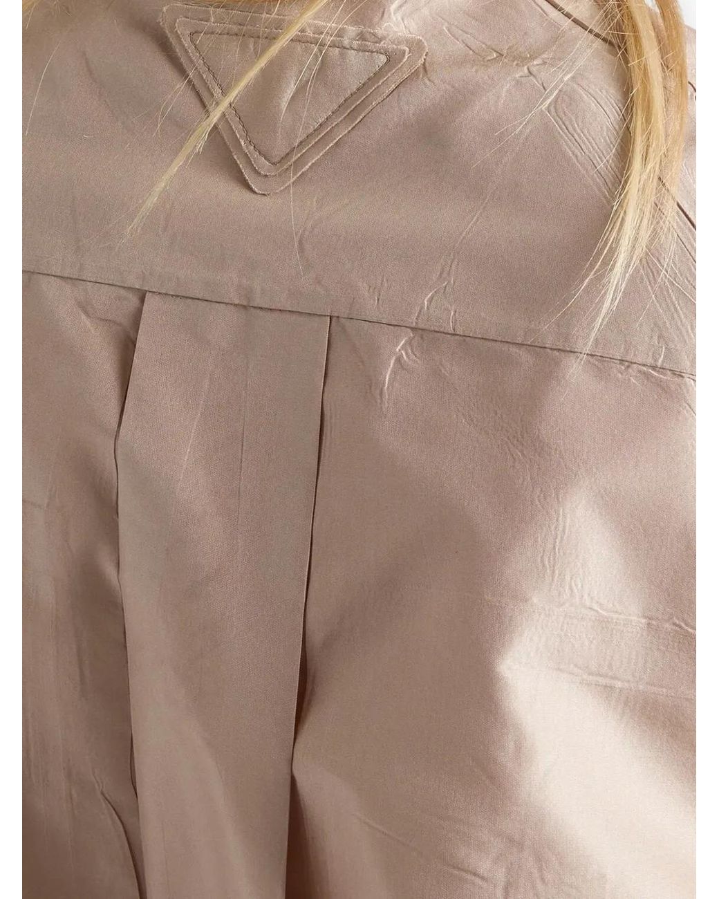 Prada Natural Chemise À Manches Courtes