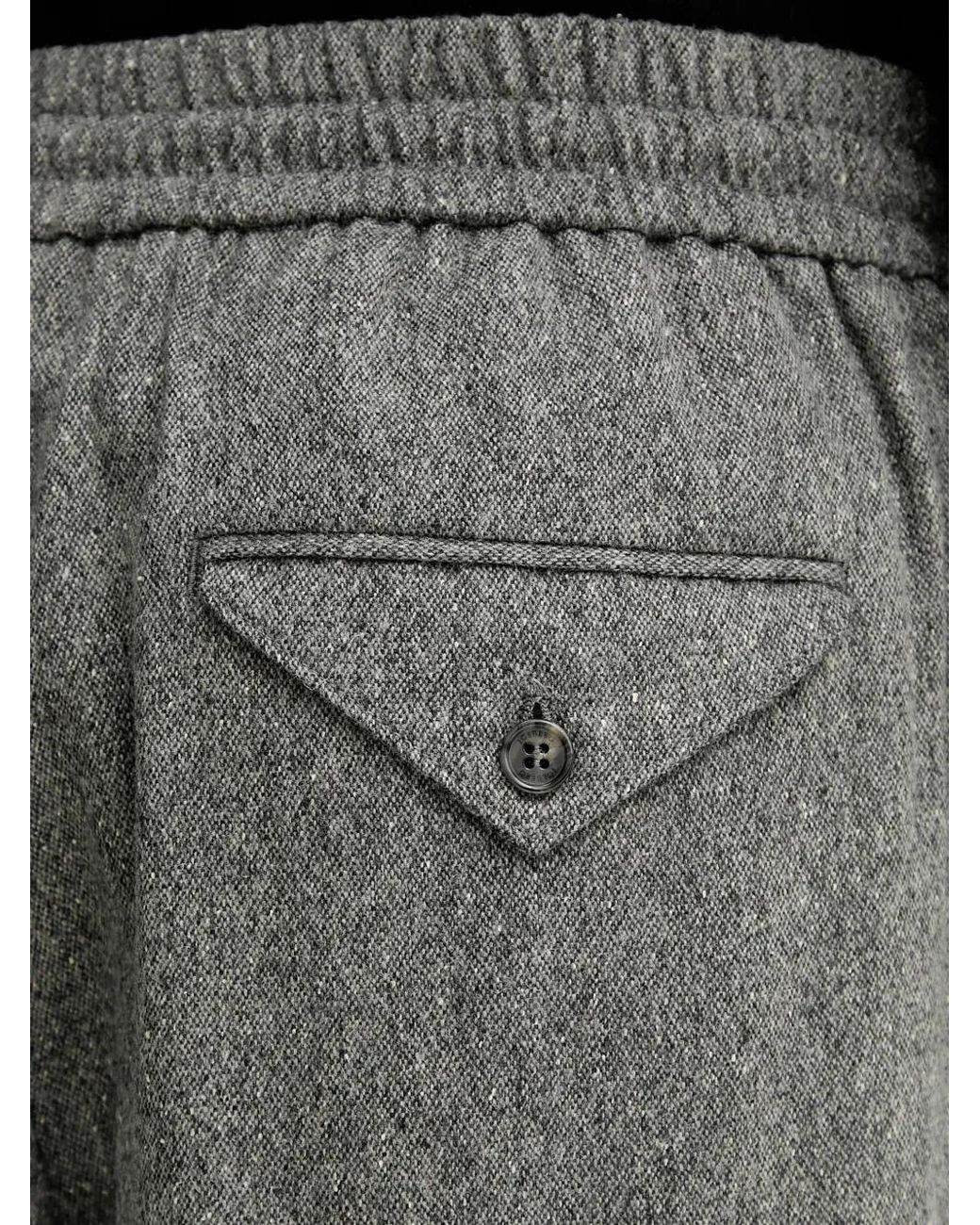 Iceberg Black Drawstring Button Pocket Trousers for men