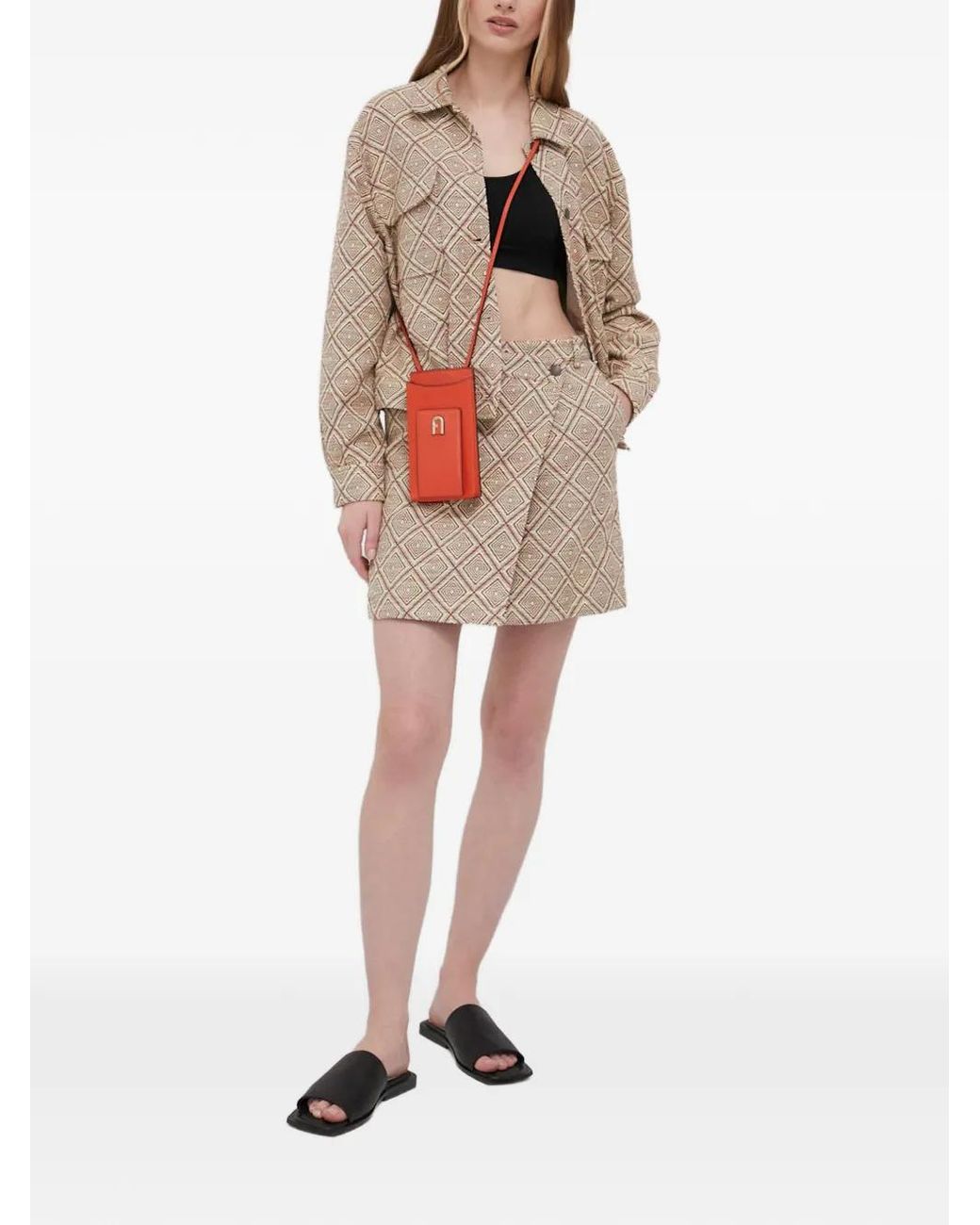 Samsøe & Samsøe Natural Patterned Buttoned Jacket