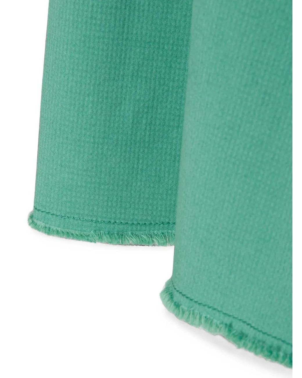 ..,merci Green Frayed High-Waisted Midi Skirt