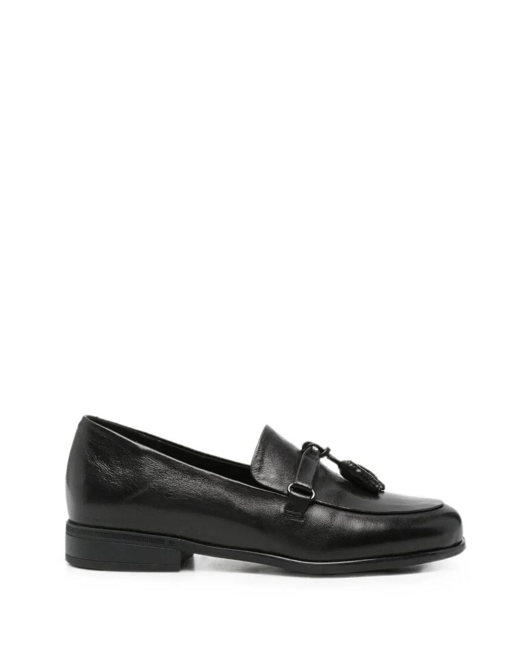 SERGIO MORETTI FIRENZE Black T-Bar Buckle-Fastening Ballet Flats