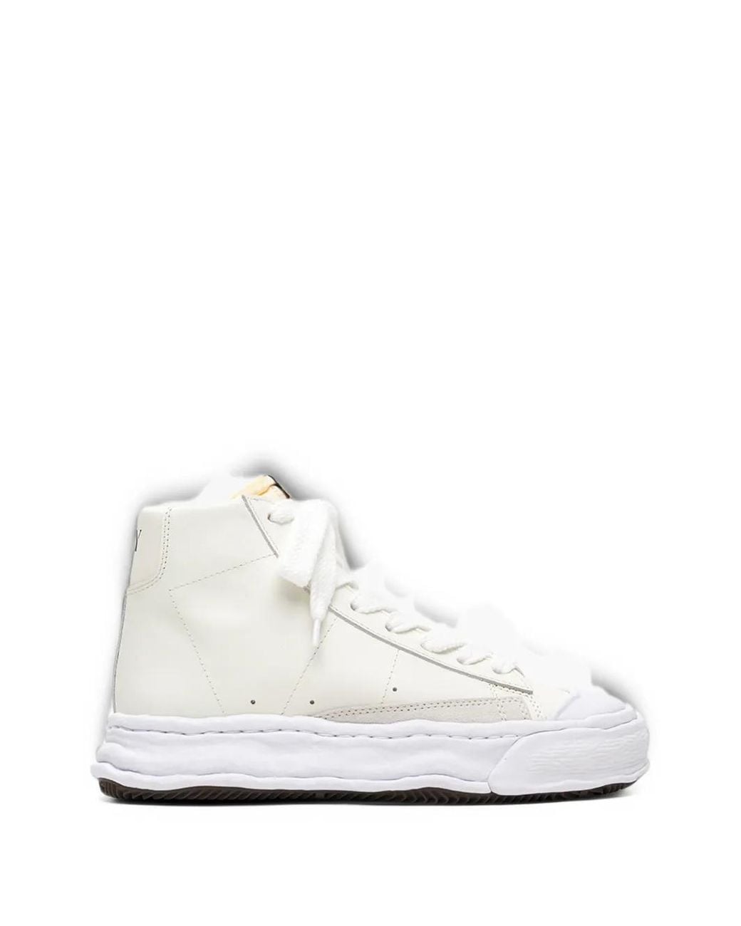 Maison Mihara Yasuhiro White Jackson Og Sole Leather High-Top Sneakers for men