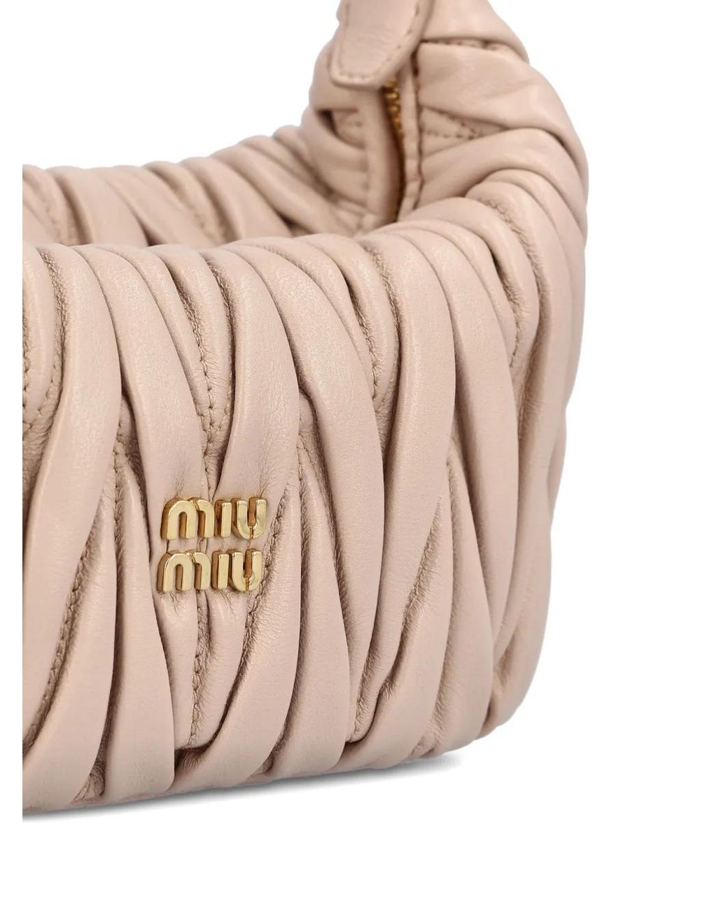 Miu Miu Pink Matelassé Leather Mini Bag