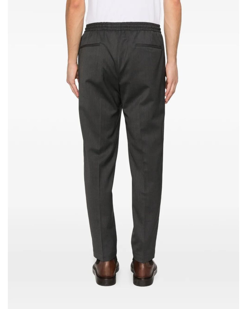 Briglia 1949 Gray Drawstring-Waist Trousers for men
