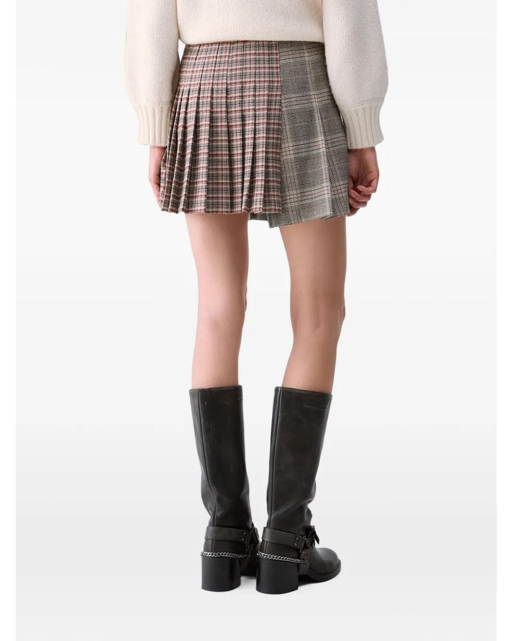 Liu Jo Gray Pleated Miniskirt