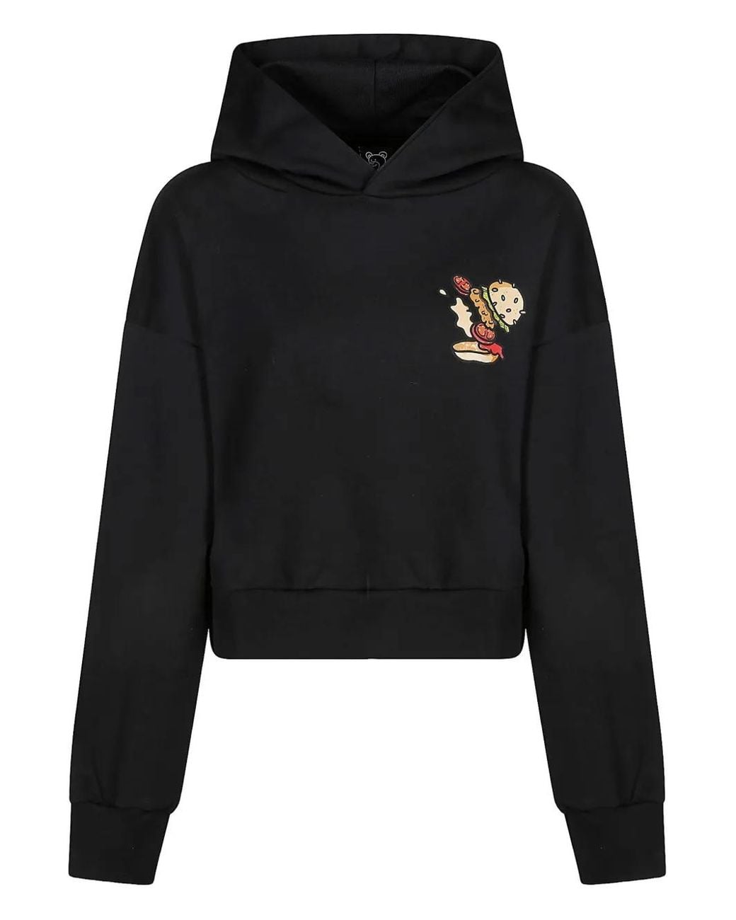 INBETWEENERS Black Bear-Print Hooded Sweatshirt