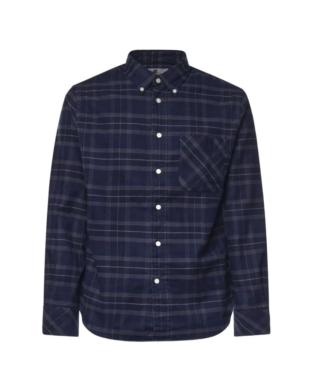 Barbour Blue Mineral Tartan Authentic-Fit Long-Sleeved Shirt for men