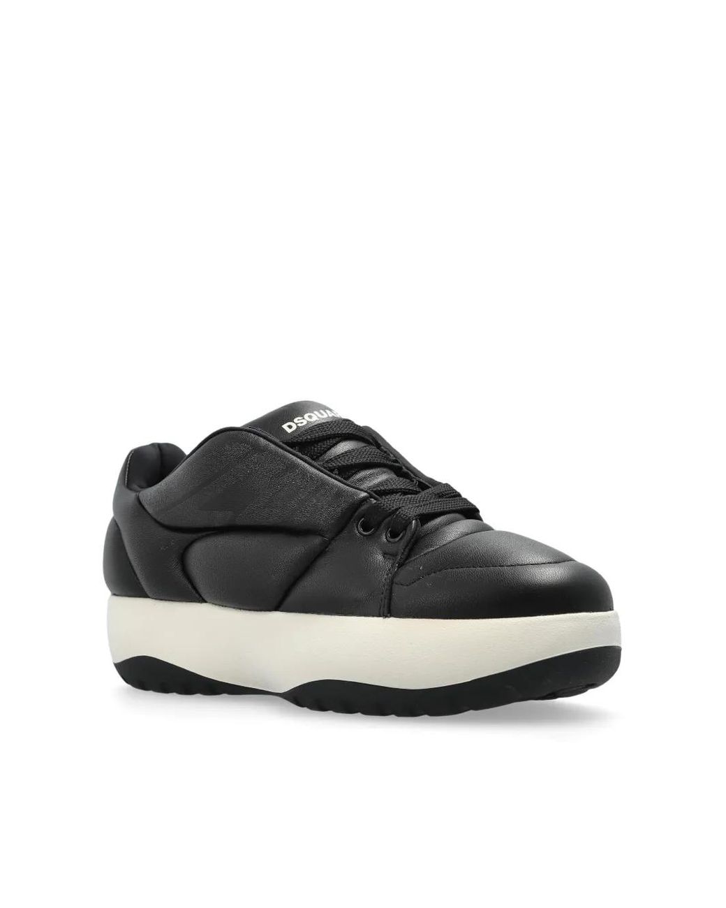 DSquared² Black Quilted Leather Sneakers