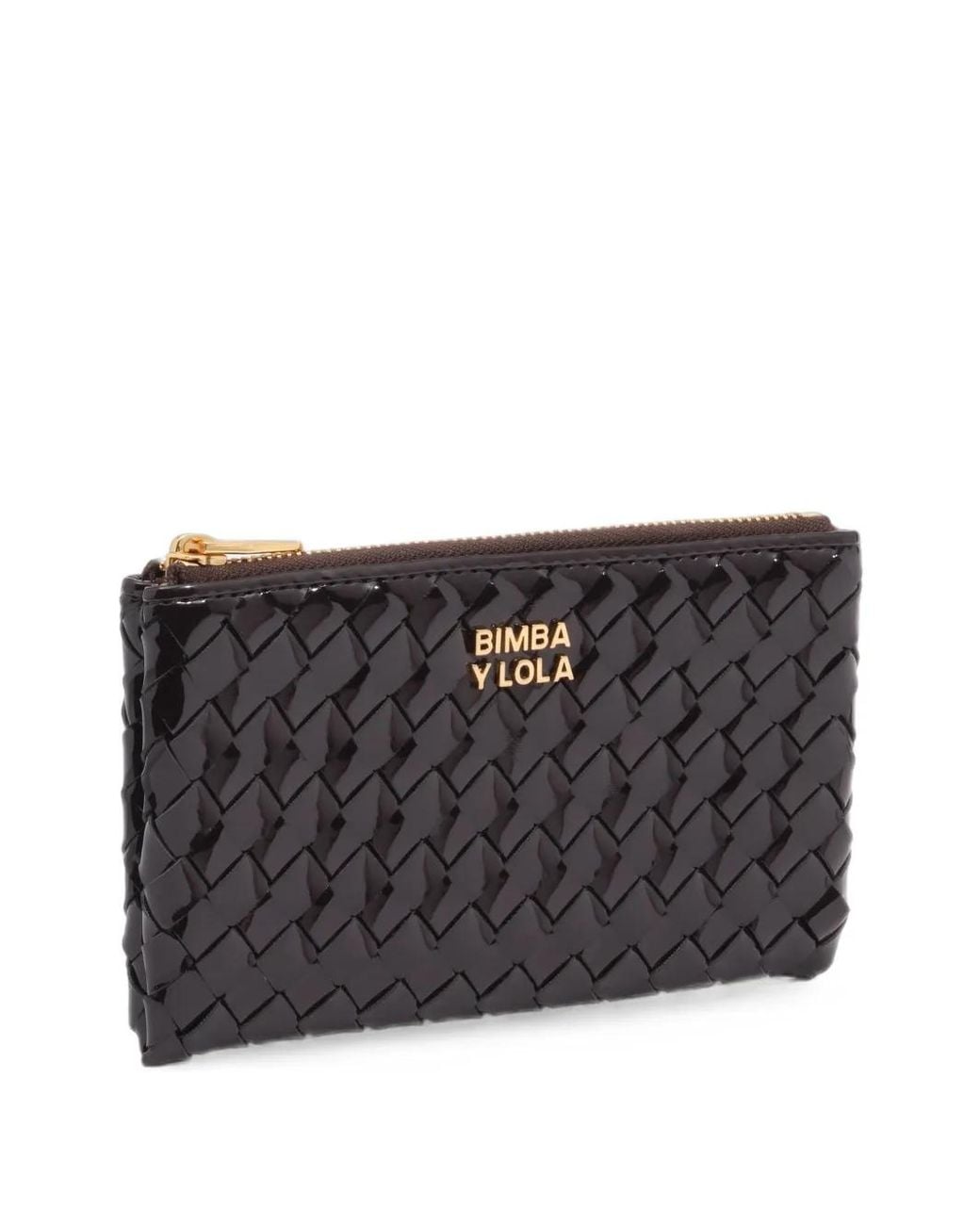 Bimba Y Lola Black Eggplant Plaited Coin Purse