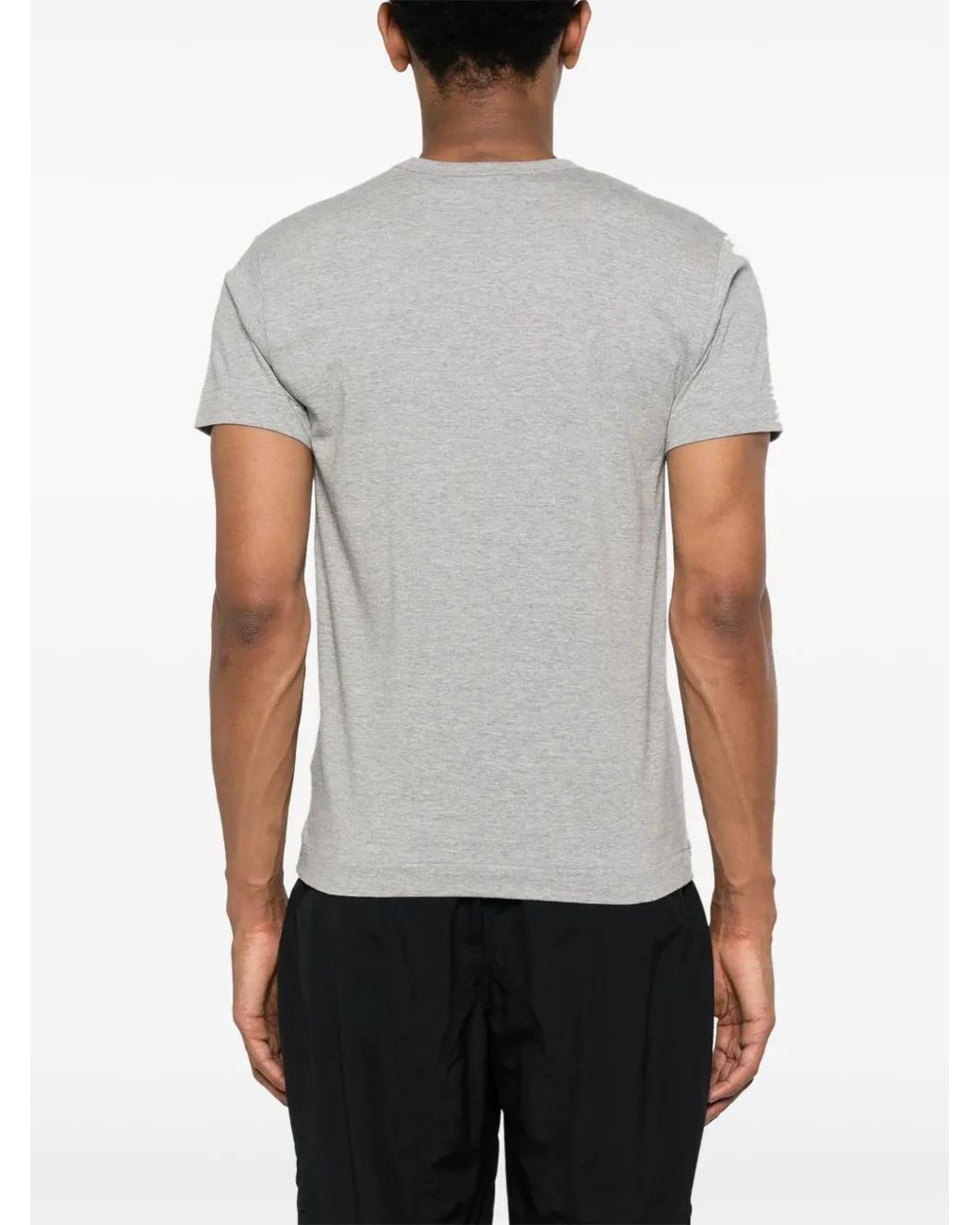 COMME DES GARÇONS PLAY Gray Heart-Patch T-Shirt