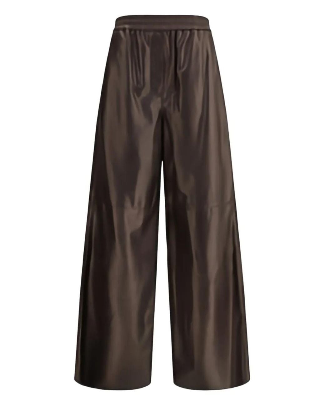 Giorgio Armani Brown Elasticated Wide-Leg Trousers