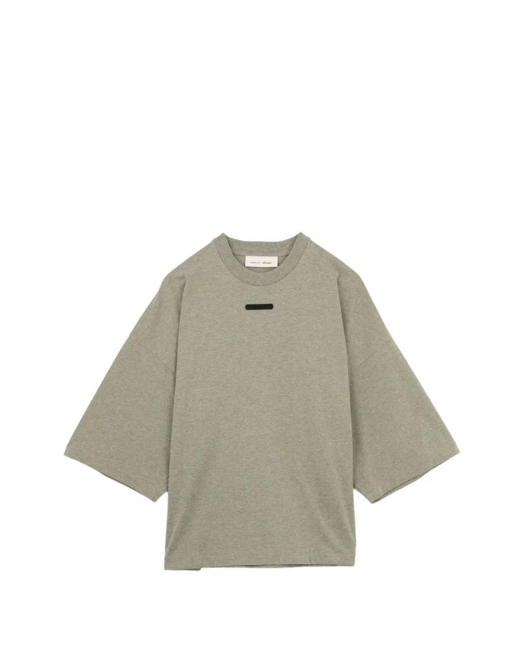 Essentials White Logo-Patch T-Shirt for men