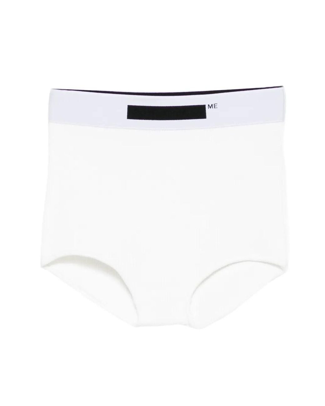 MEDEA White Logo-Detail Performance Shorts