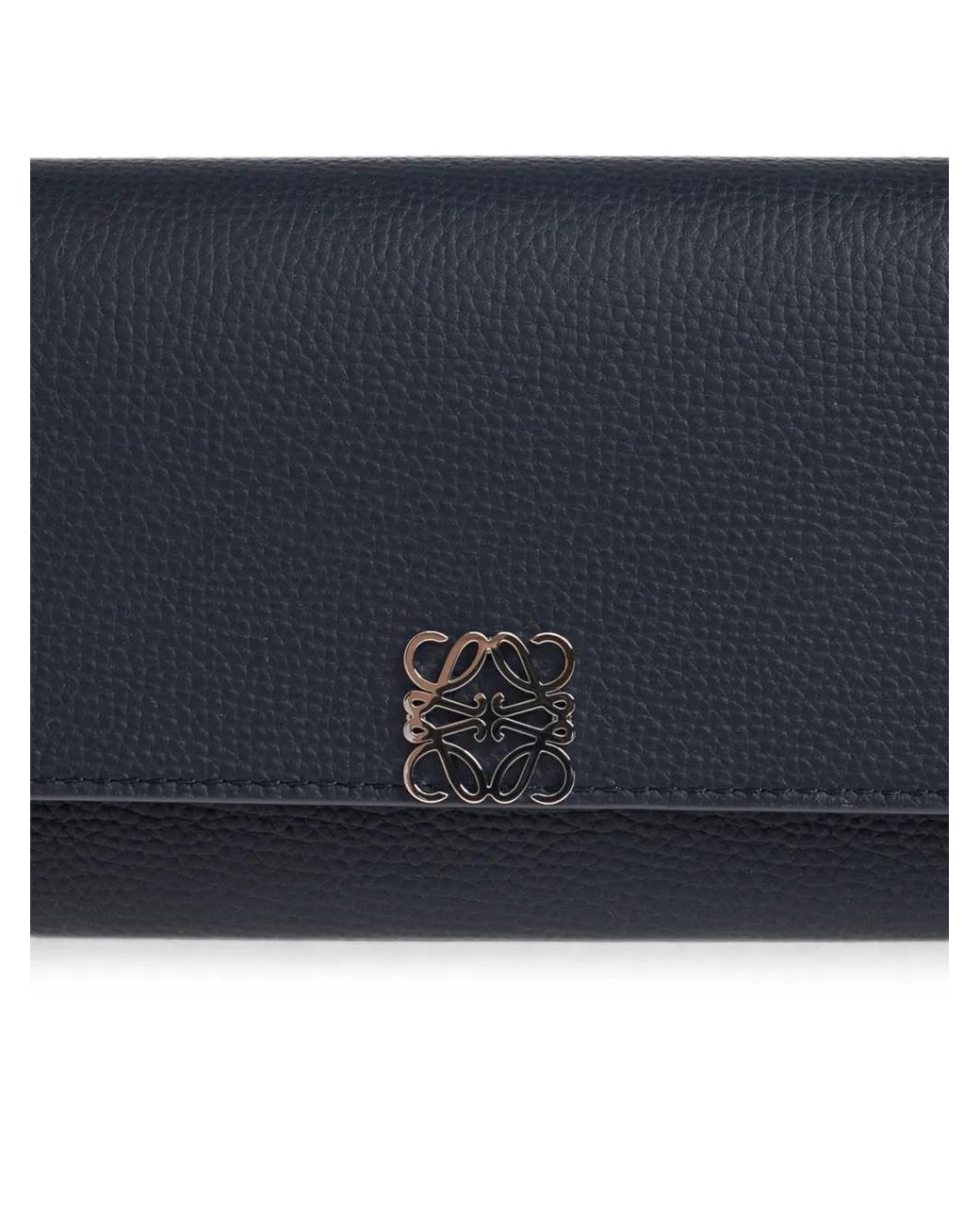 Loewe Blue Anagram Pebbled Leather Wallet for men