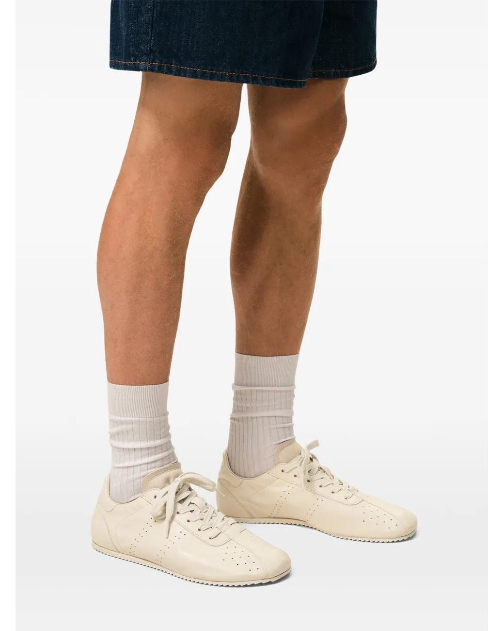 AMI Natural Soft Sneakers Aus Leder