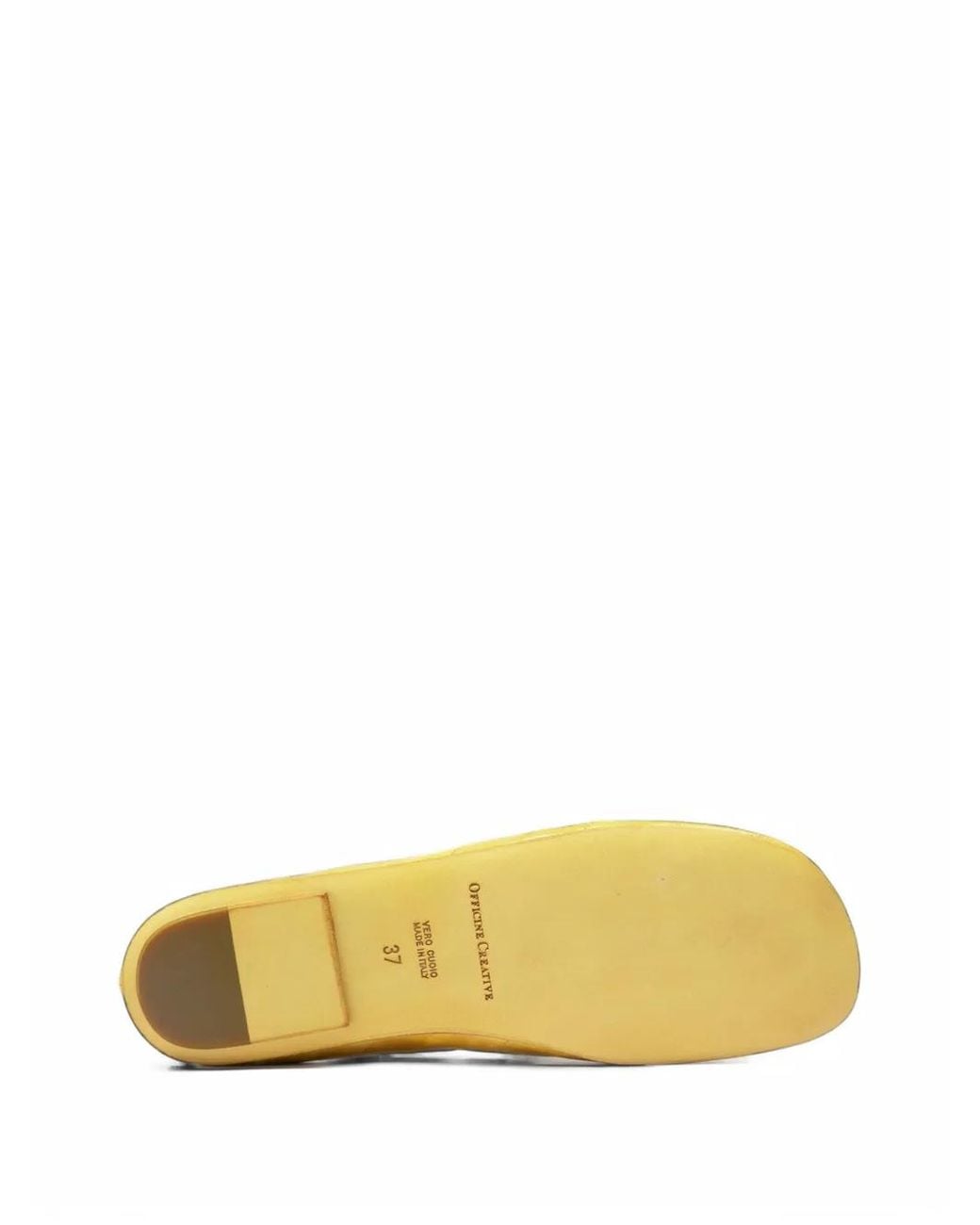 Officine Creative Yellow Meredith 003 Panelled-Leather Ballet Flats