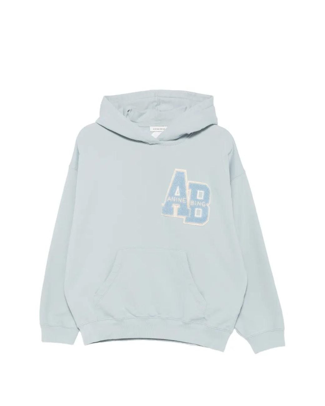 Anine Bing Blue Logo-Patch Hoodie