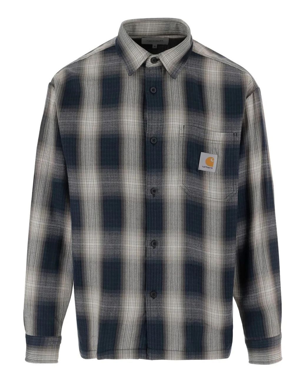 Carhartt Gray Button Checked Shirt for men