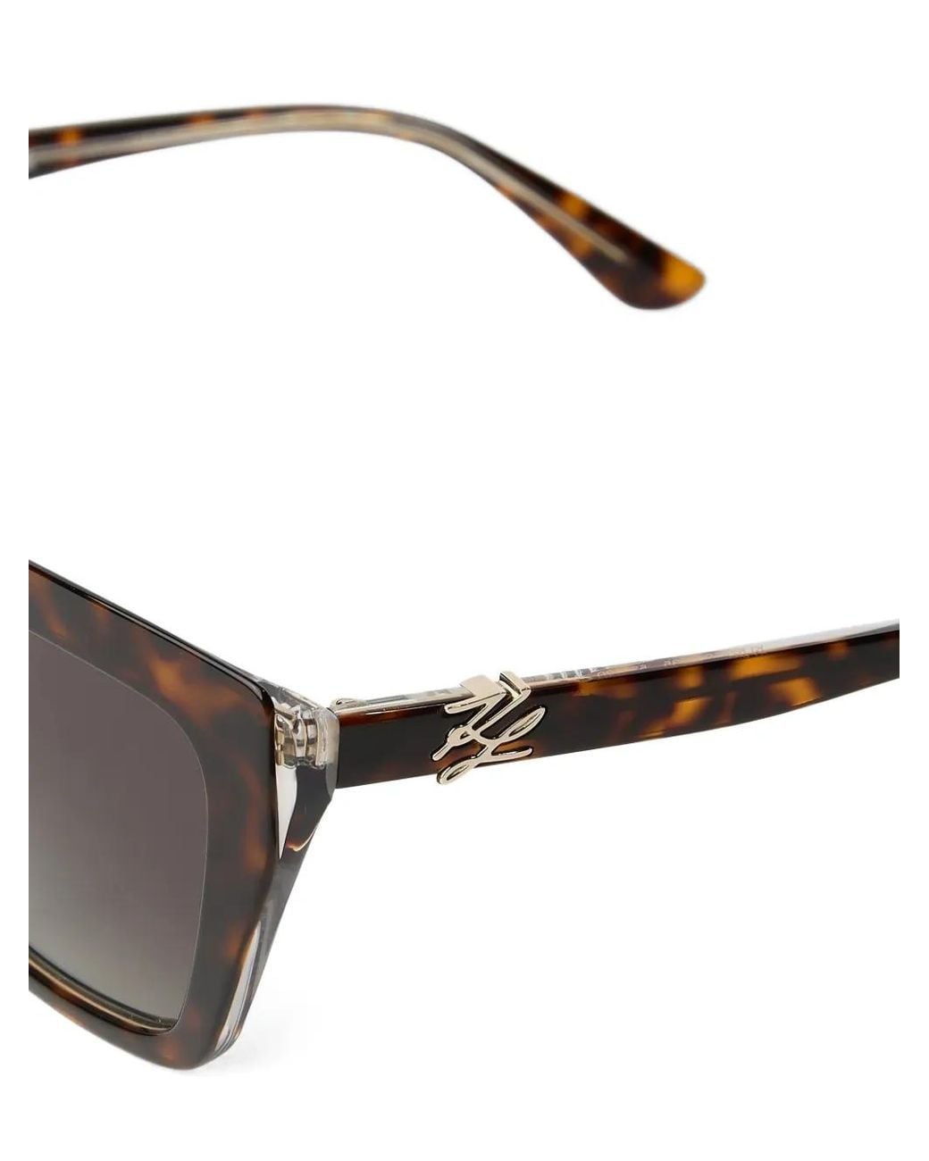 Karl Lagerfeld Gray Autograph Butterfly Sunglasses