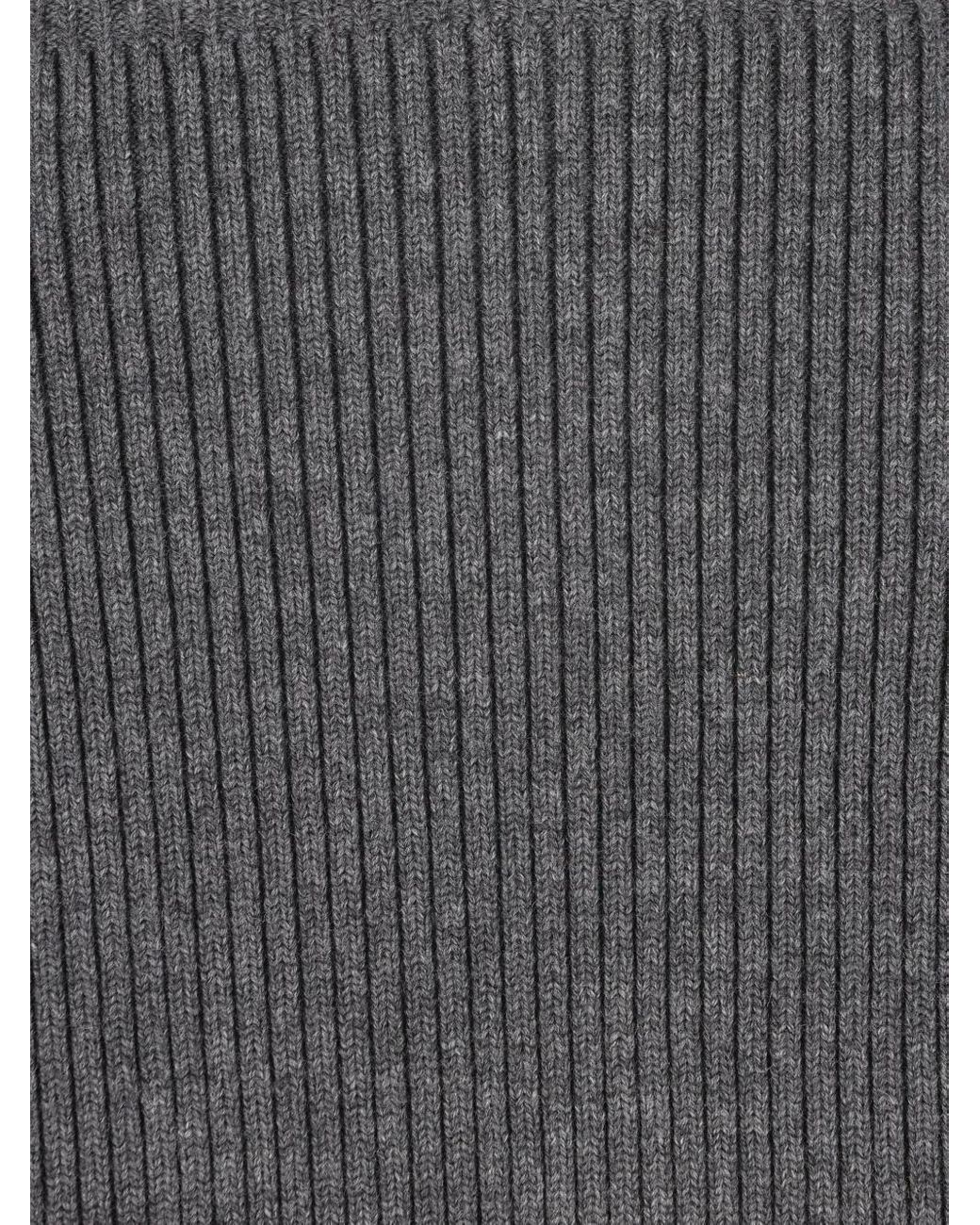 Givenchy Gray Ribbed-Knit Mini Skirt