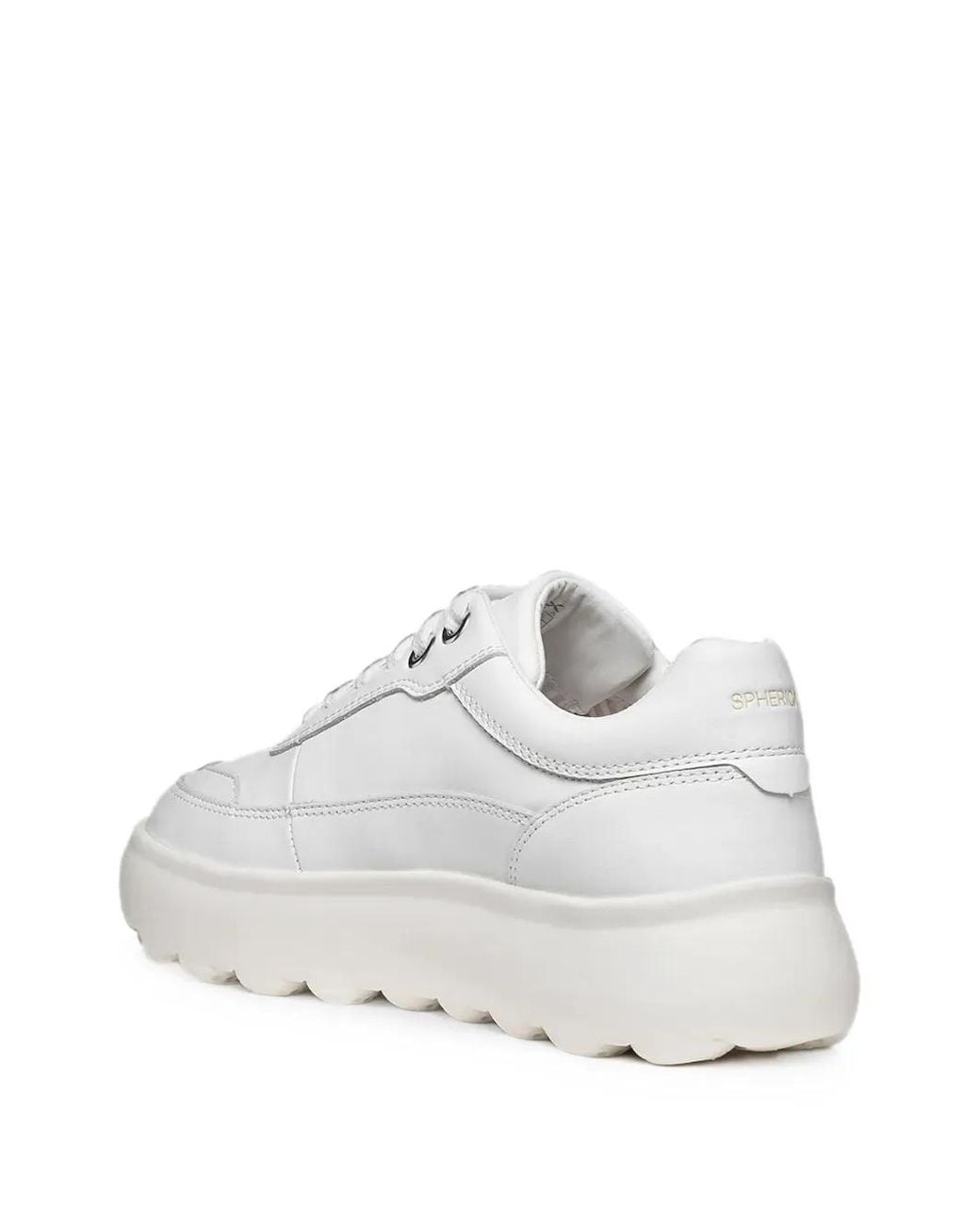 Geox White Baskets D Spherica Ec4.1 À Semelle Épaisse