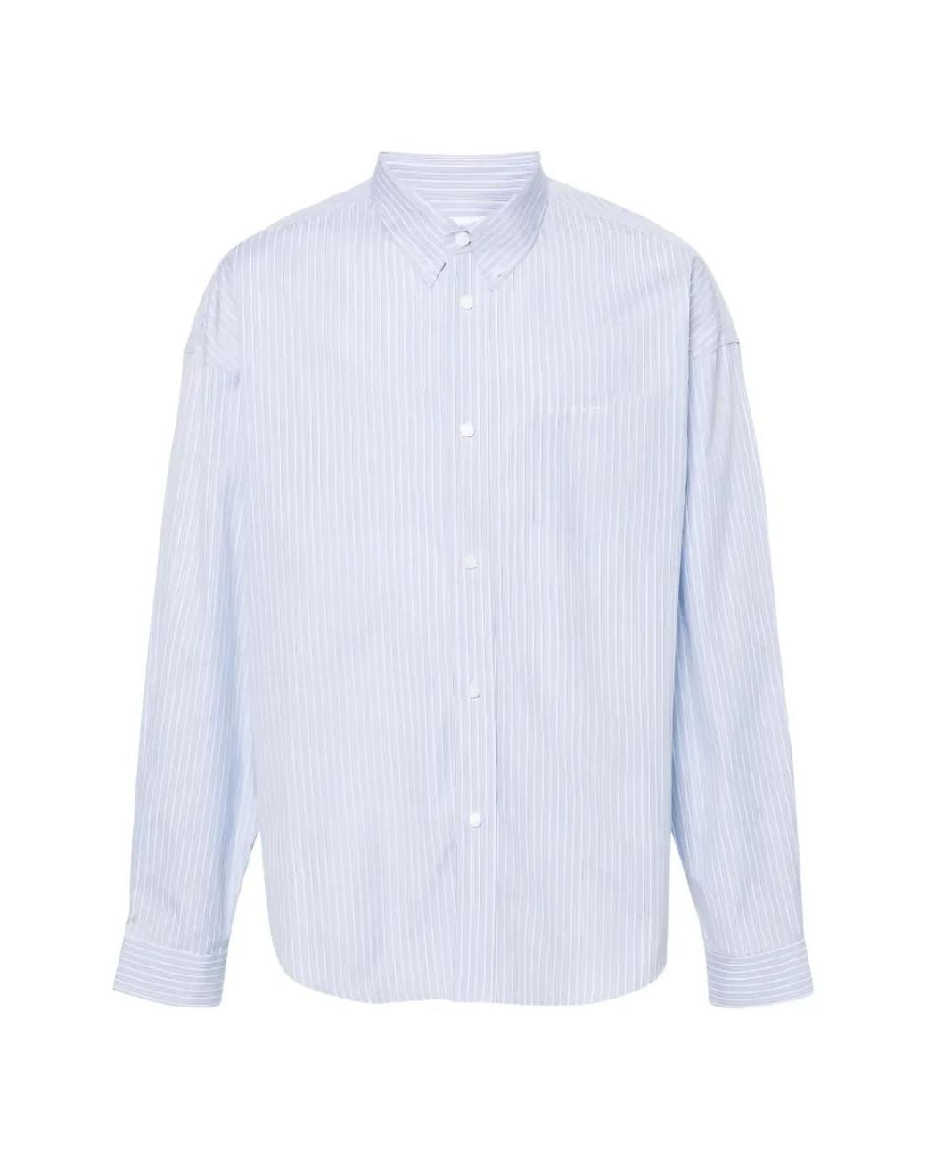 Givenchy White Vertical-Stripe Long-Sleeve Shirt for men