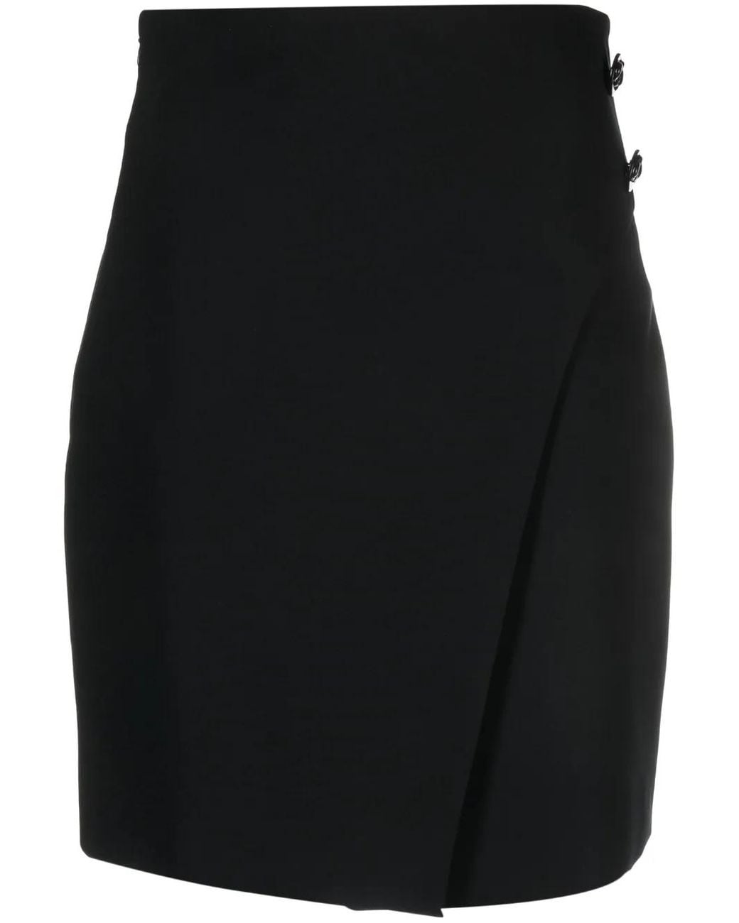 Genny Black High-Waisted A-Line Skirt