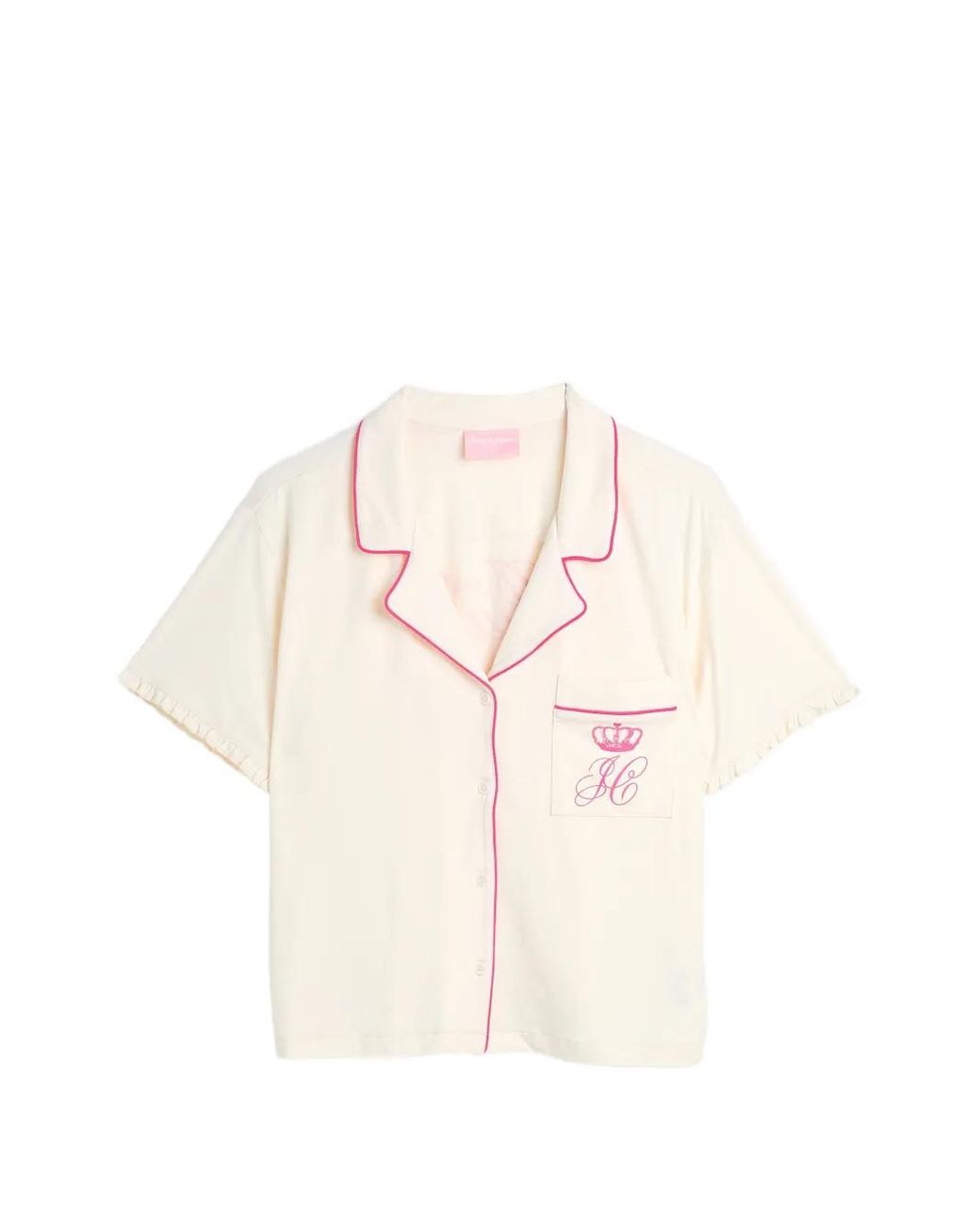Juicy Couture White Logo-Print Pajamas Set