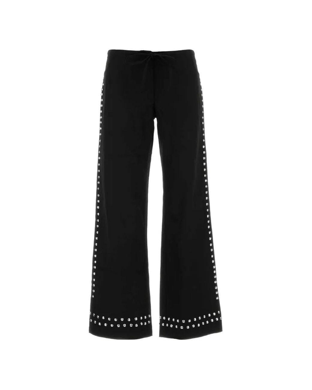 GIMAGUAS Black Delya Stud-Embellished Trousers