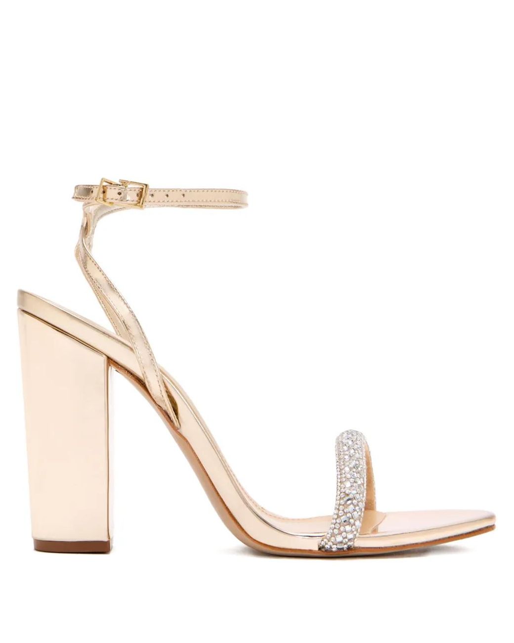 Sandales Fantasia À Ornements En Cristal Et Talon Carré 115 Mm SCHUTZ SHOES en coloris Natural