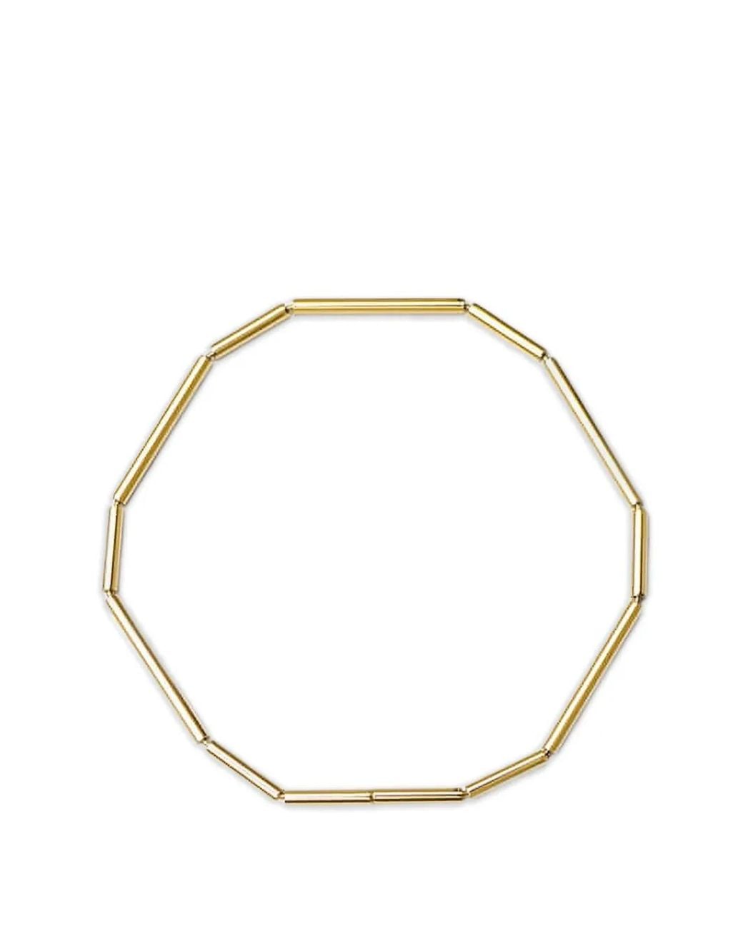 Pulsera De Cadena Construction Lines Shihara de color Metallic