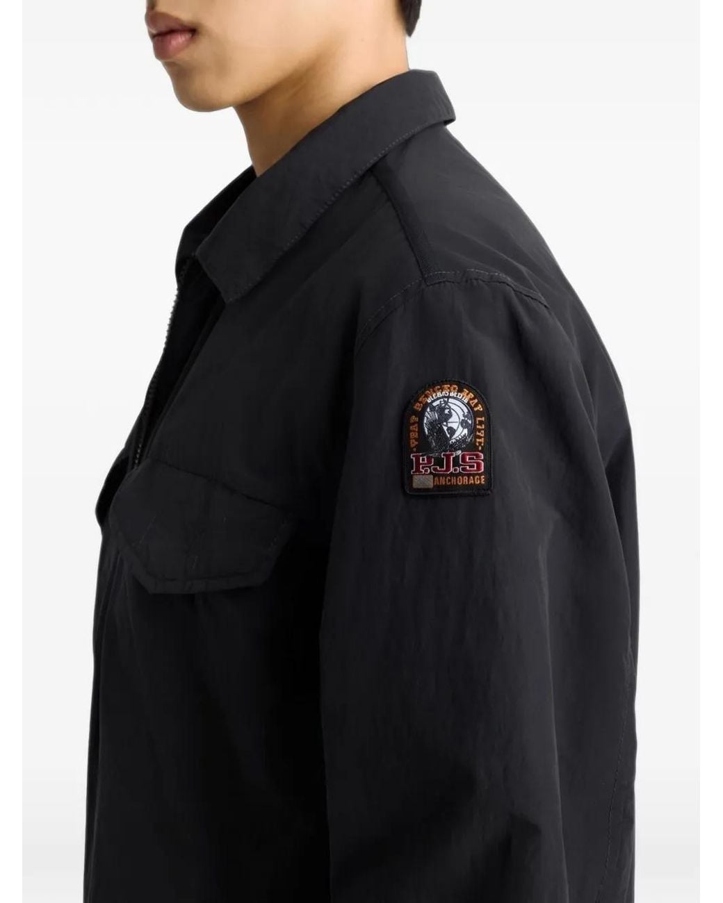 Parajumpers Black Evander Zip-Fastening Shirt Jacket for men