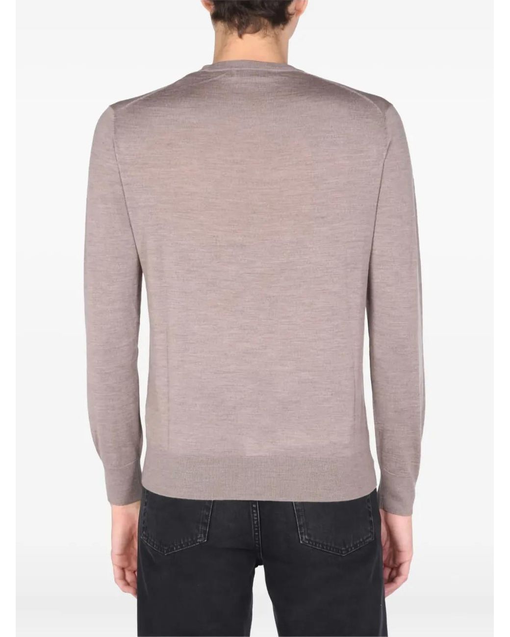 Ballantyne Purple Crew-Neck Wool Sweater for men