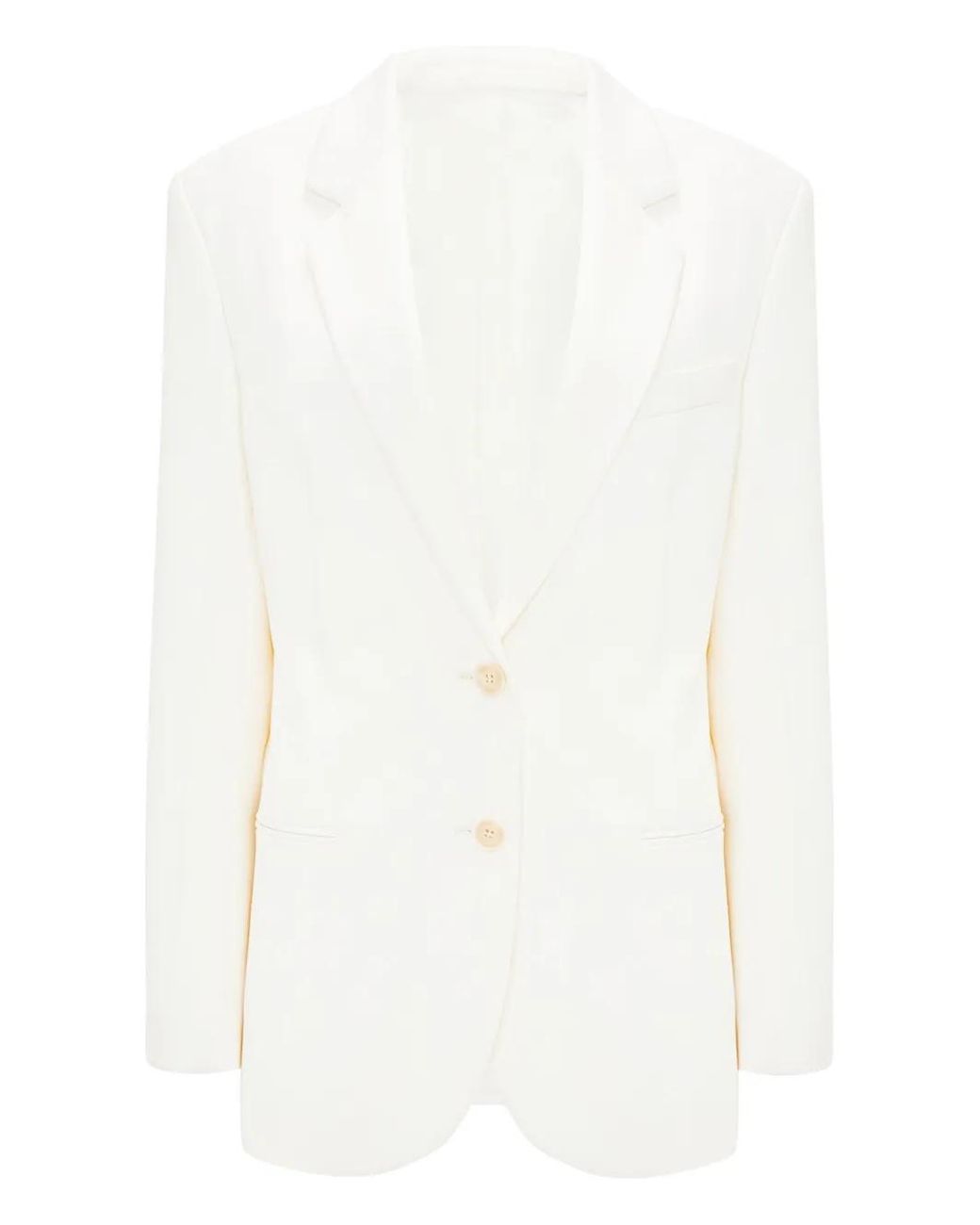 Victoria Beckham White Tailored Wool Jacket