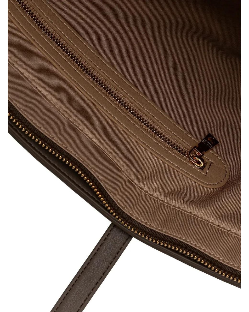 Love Moschino Brown Quilted Logo-Detail Tote Bag