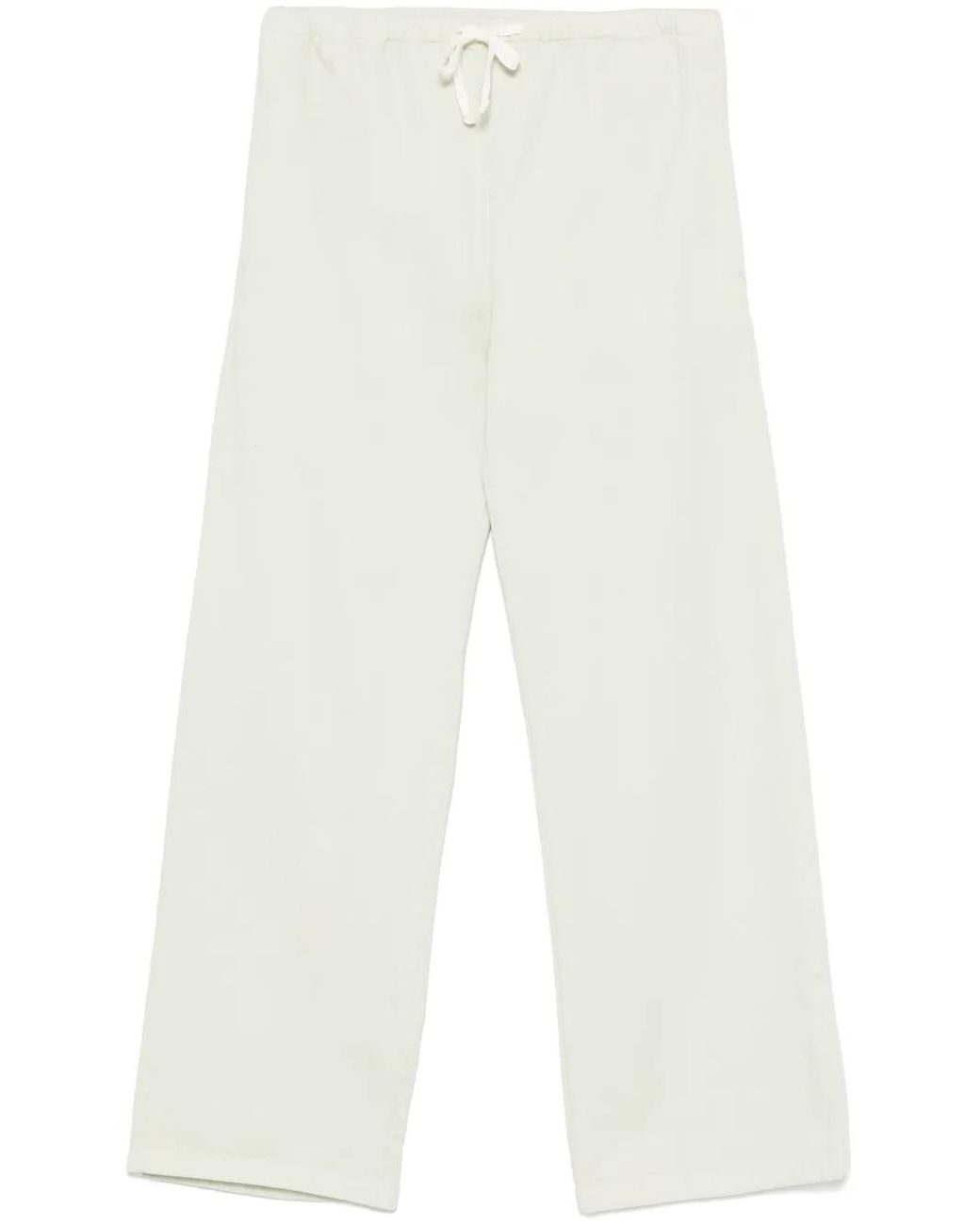 MM6 by Maison Margiela White Cotton Trousers
