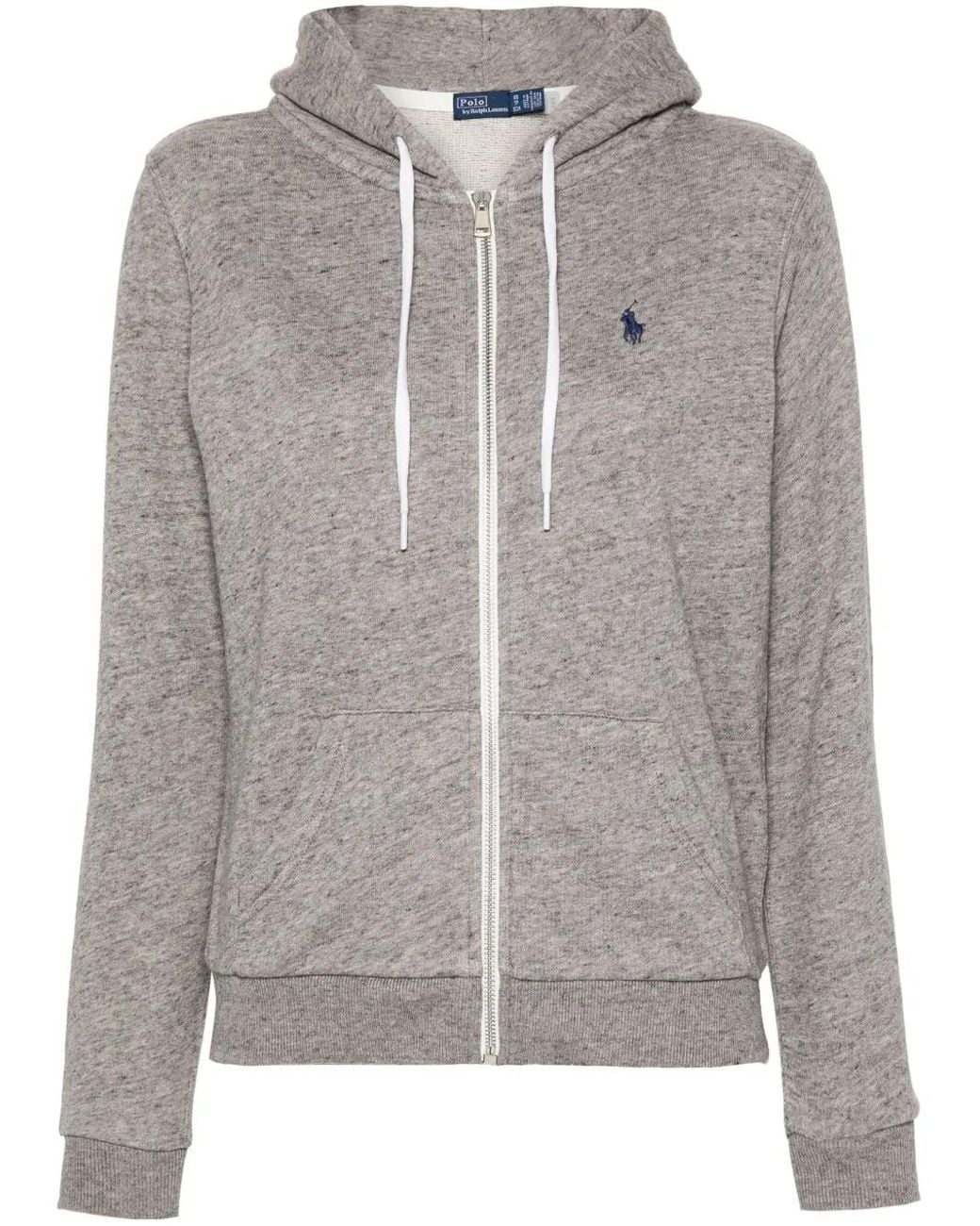 Polo Ralph Lauren Gray Polo Pony-Embroidered Hoodie