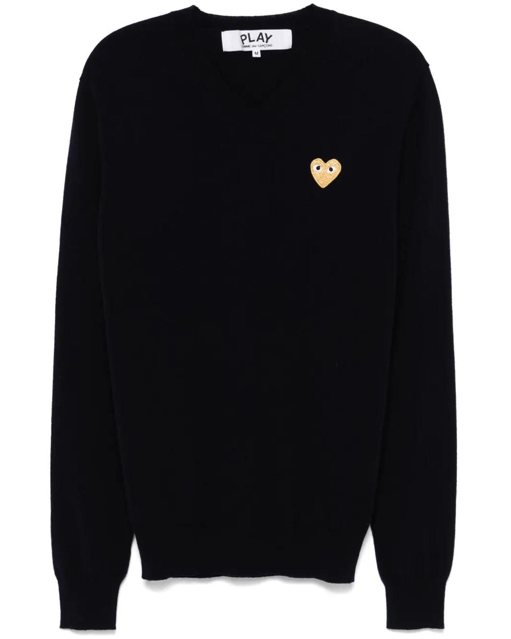 COMME DES GARÇONS PLAY Black Heart-Patch Sweater