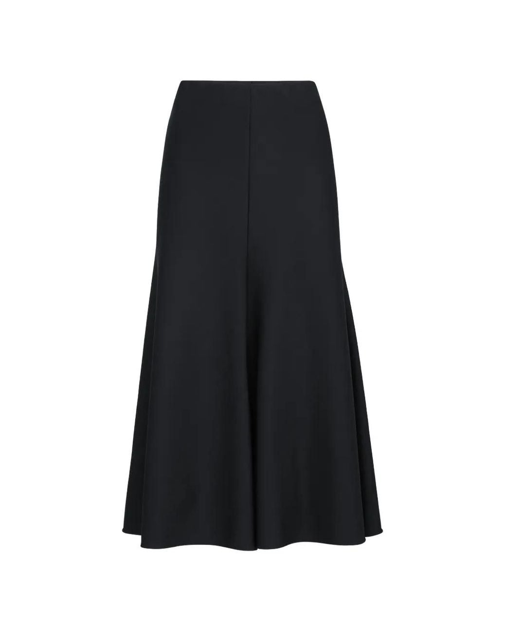 Brunello Cucinelli Black Comfort Virgin-Wool And Viscose Twill Flute Skirt