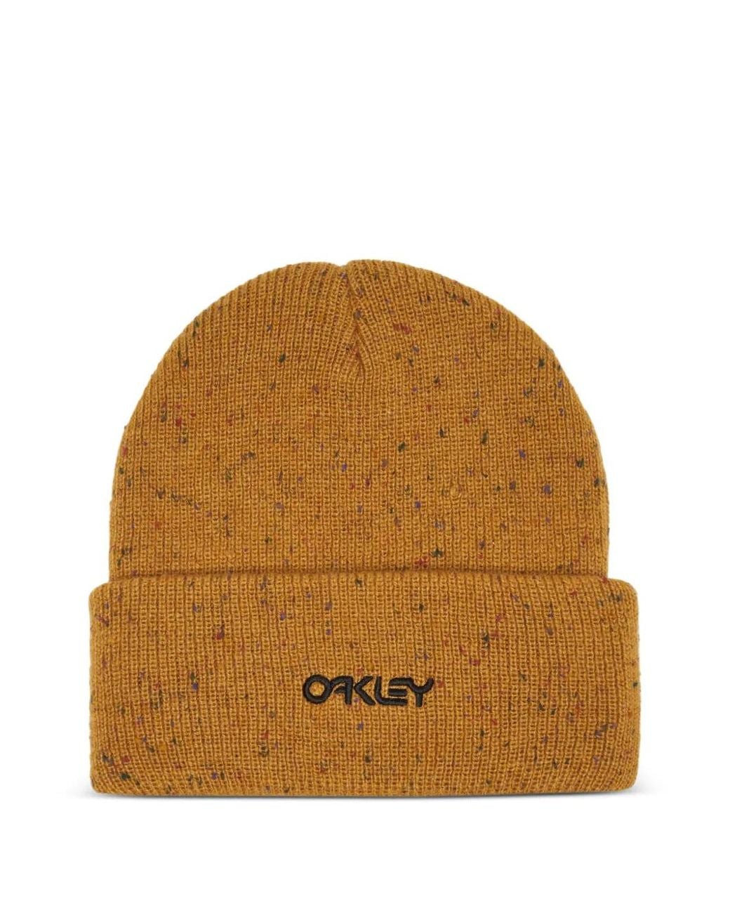 Oakley Brown B1B Speckled Beanie Hat for men