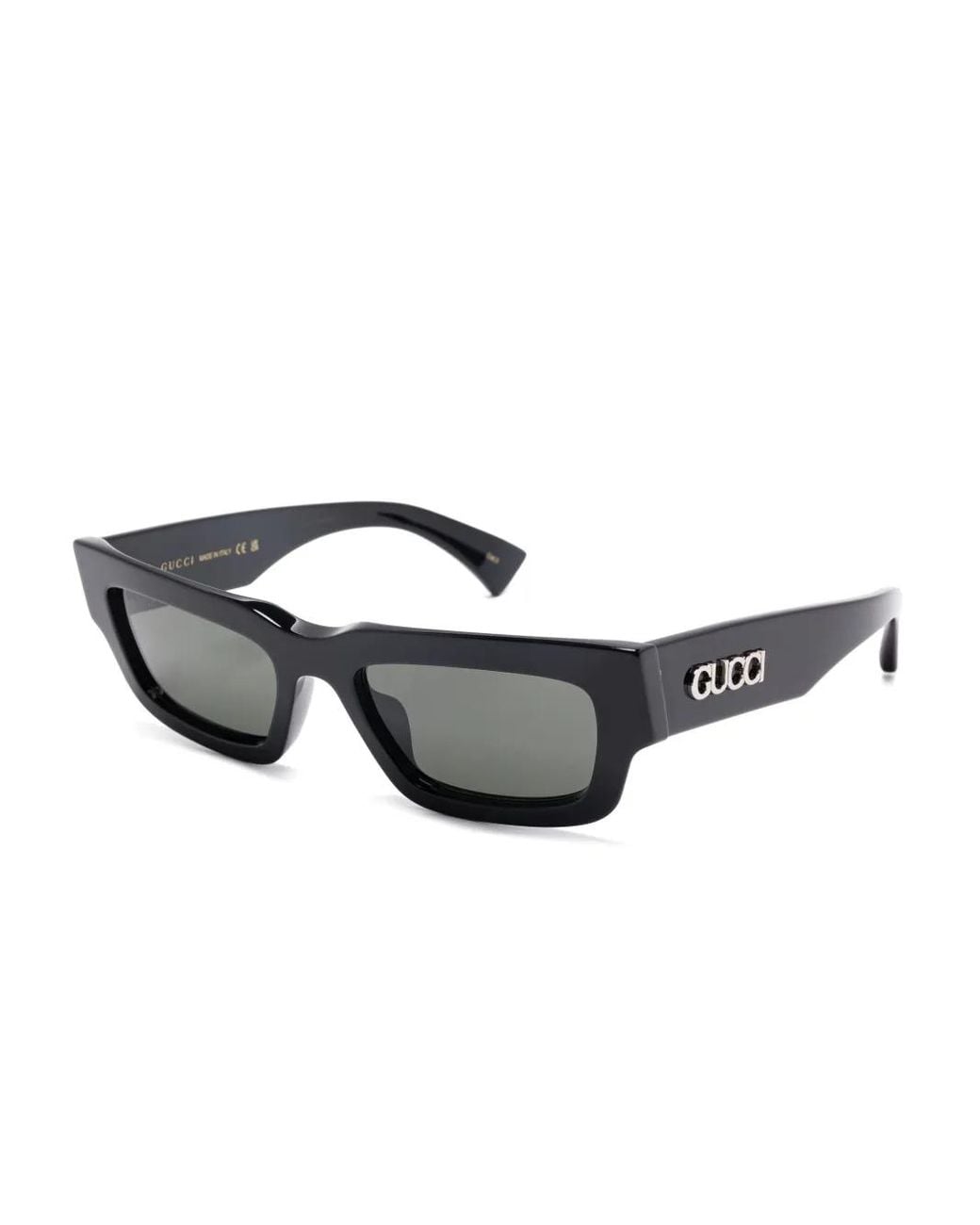 Gucci Black Rectangle-Frame Sunglasses for men