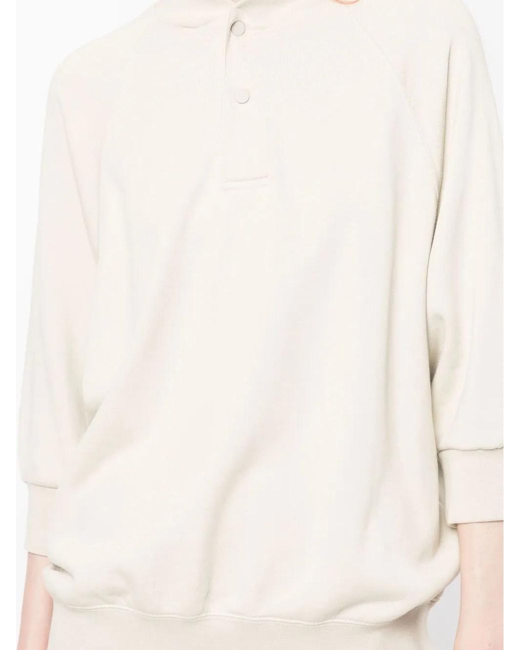 Fear Of God White Press-Stud Placket Sweatshirt