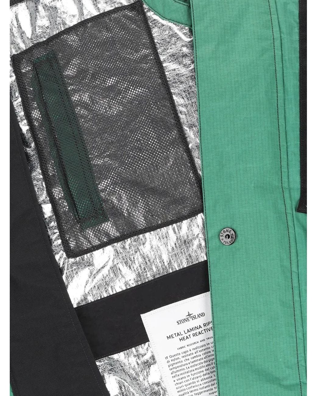 Stone Island Green Logo-Badge Hooded Jacket for men