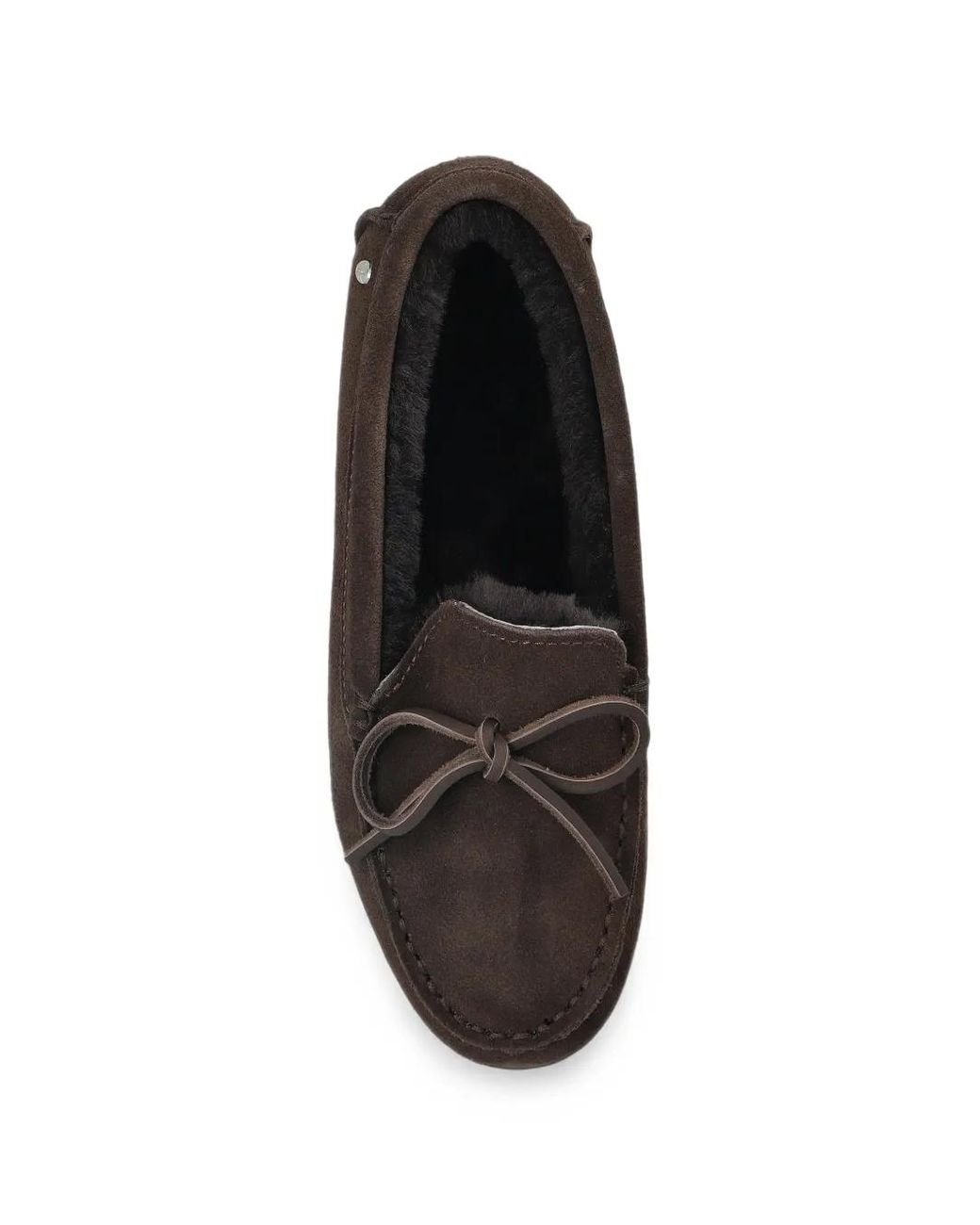 EMU Black Sandrine Shearling-Lined Ballet Flats