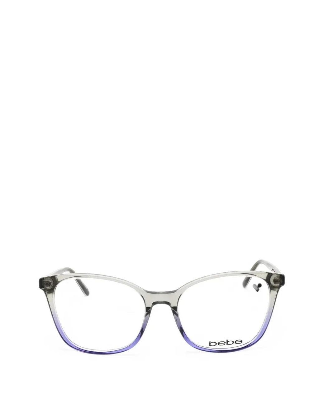 Bebe White Rectangle-Frame Glasses