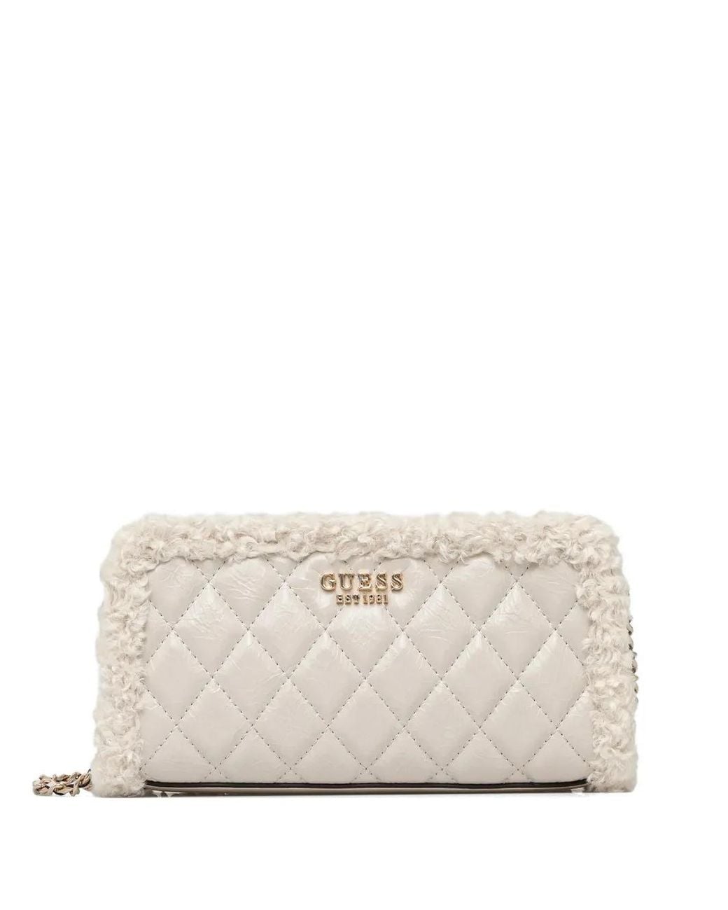 Guess Natural Cristi Quilted Cross Body Bag