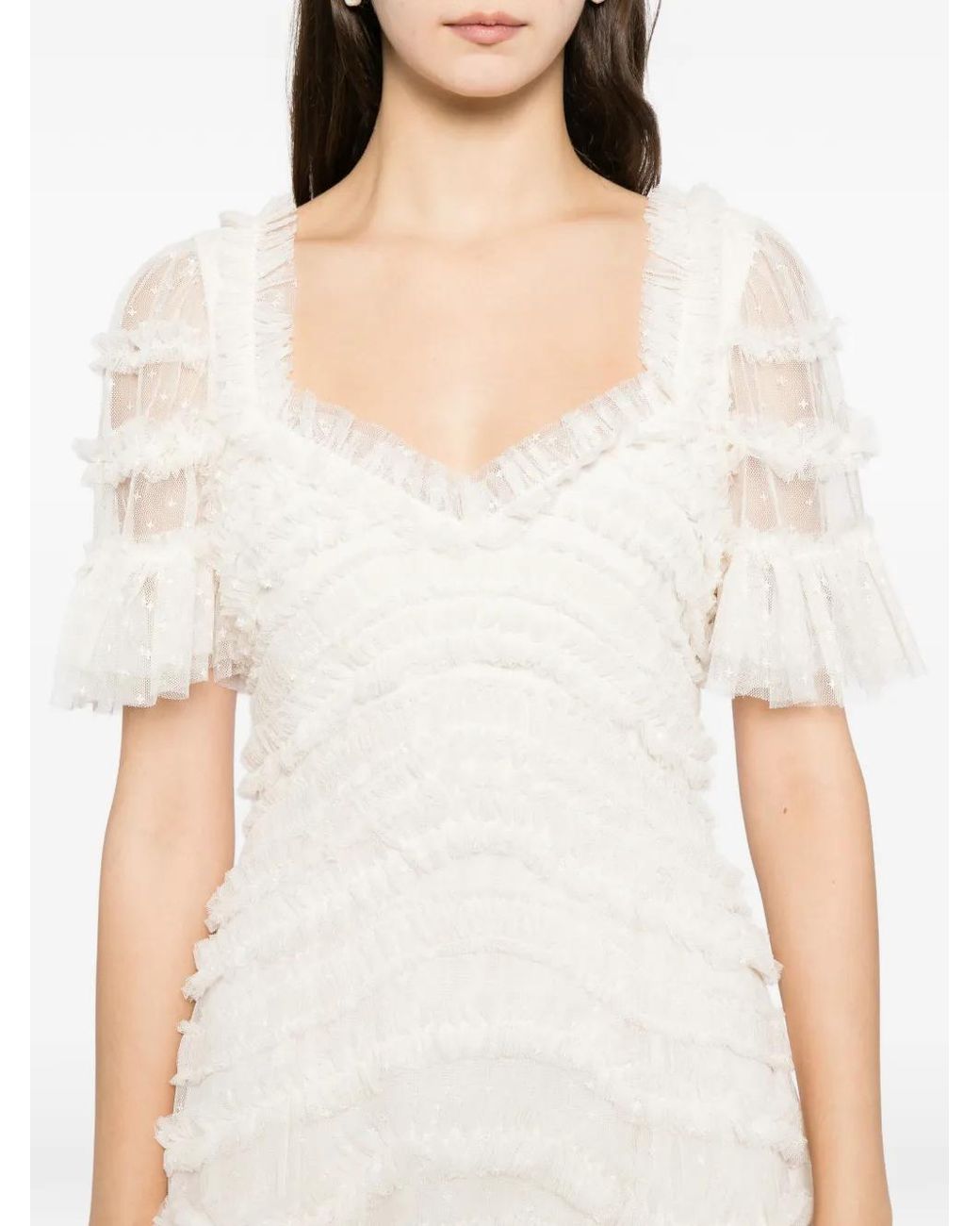 Vestido De Fiesta Amara Needle & Thread de color White