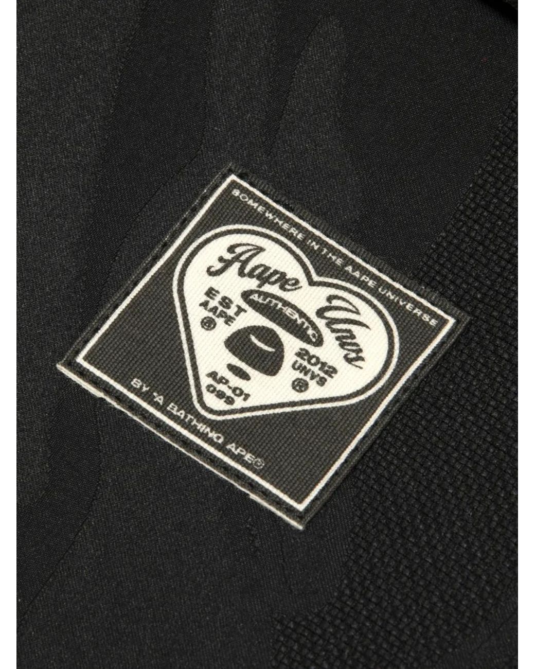 Aape By A Bathing Ape Black Embroidered Logo Shirt for men
