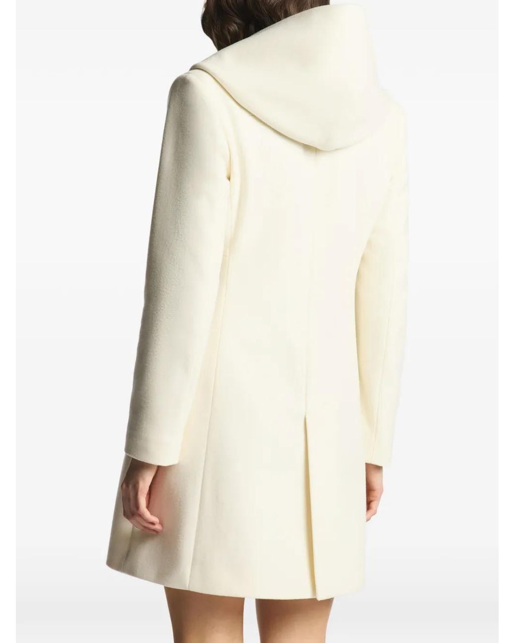 Fay White Gancio Hooded Coat