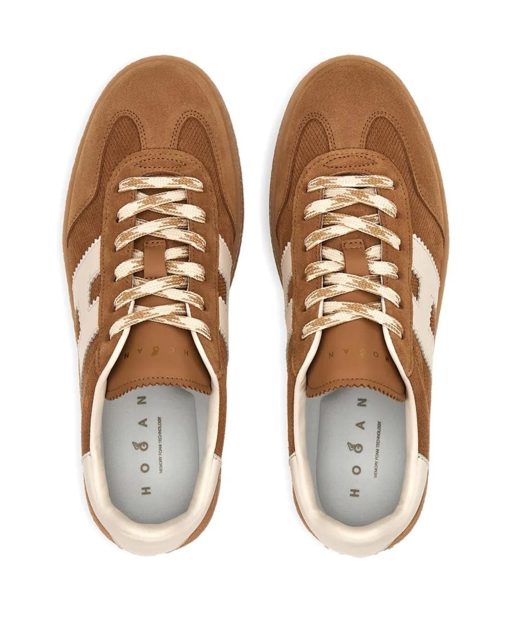 Hogan Brown H698 Platform Lace Up Sneakers